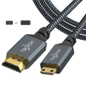 Zhonghua 445015083083 Twozoh Mini Hdmi To Cable 6.6ft High-speed Braided Cord