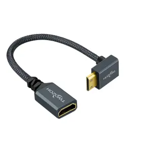 Zhonghua 711181047806 Twozoh Angled Mini Hdmi To Adapter Cable 0.6ft Nylon Braided Downward Angle Zhonghua 711181047806 Twozoh Angled Mini Hdmi To Adapter Cable 0.6ft Nylon Braided Downward Angle