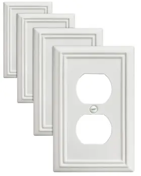 A034D14 ZILLSEA Duplex Outlet Cover Wall Plate Pack