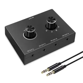 Zuzong 712491734967 4 Port Audio Switch 3.5mm Switcher Stereo Aux Selector Input 1 Zuzong 712491734967 4 Port Audio Switch 3.5mm Switcher Stereo Aux Selector Input 1