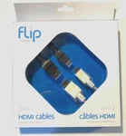New Flip Video 2 Pack Hdmi Cables Audio 1080p Hdtv 6.5ft 2m Length Ahc1cp1. Fixed Price $16.88.