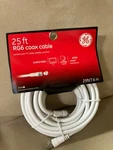 General Electric Ge Rg6 Coax Cable 25' White 7.6m New!. Fixed Price $8.99.