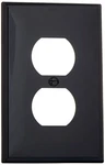 Leviton 1-gang, 1-duplex, Midway Nylon Wallplate, Size, 1 Pack, Black. Fixed Price $10.99.