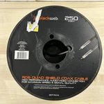 Blackweb Rg6 Quad Shield Coaxial Cable 250 Ft 75 Ohm High Performance New. Fixed Price $18.74.