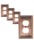 Treewell 4-pack Duplex Outlet Cover Plate, Single 4pk, Antique Copper. Fixed Price $20.41.