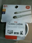 Ge 33602 6' Rg6 Coax Cable, White. Fixed Price $3.74.
