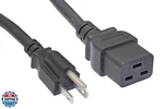Cablelera North American Power Cord Extension, Nema 5-15p To C19, 10', 14 Awg. Fixed Price $27.99.