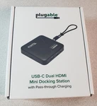 Plugable Usb-c Dual Hdmi Mini Docking Station, Usbc-6950pdz. Fixed Price $59.95.