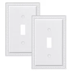 Treewell 2-pack Single Toggle Light Switch Cover 2pk, White. Fixed Price $16.99.