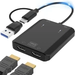 Usb 3.0 To Dual Hdmi Adapter 1080p Display Splitter For Windows Mac. Fixed Price $19.98.