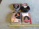 Video Cable Lot Of 4 - Coaxial/s-video/rg-6 Quad Shield Ge/digitalplus/rca Nip. Fixed Price $19.95.