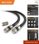 3ft Rg6 Coaxial Cable Connectors Set - High-speed Internet, Broadband And Dig.... Fixed Price $17.99.