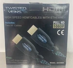 Twisted Veins Hdmi Cable Two Pack Of 50 Foot High Speed Cord Model 2achb50. Fixed Price $40.00.