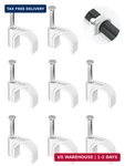 Jadaol Cable Clips 100pcs 8mm Nail In For Round Ethernet Cables Wall. Fixed Price $12.99.