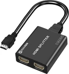 Hdmi Splitter With Hd Cable, 1 In 2 Out 4k For 1x2, Black. Fixed Price $15.35.