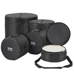 Vevor 5-piece Drum Bag Kit,durable 1680d Oxford Material,cushioned Cases W/1.5m. Fixed Price $97.12.