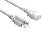 3ft Nema 5-15p To C13 Universal Ac Power Cord 14awg Sjt 15a/125v, White. Fixed Price $13.99.