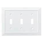 Franklin Brass W35249-pw Pure White Wood Architect Triple Switch Cover Plate. Fixed Price $10.65.