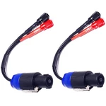 Cncess Cess-089 Speakon Plug To Female Banana Jack Speaker Cable, Accept. Fixed Price $22.49.