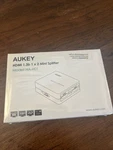 Aukey Hdmi 1.3b 1 X 2 Mini Splitter Model: Ha-h01. Fixed Price $9.99.