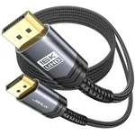 Jsaux Displayport Cable 10ft 2.1, Dp 2.1 Cord Support 16k 60hz, 10ft, Grey. Fixed Price $18.99.