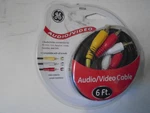 Ge 6 Ft Audio/video Cable 3-male Rca Shielded Multicolor Color Coded New. Fixed Price $10.00.