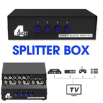 4-port Rca Composite Video Audio Av Switch Selector Switcher Splitter Box 4-wahv. Fixed Price $14.99.