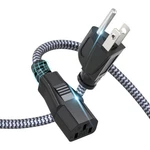 Power Cord, Goalfish 10a 18awg Ac Cable 10ft(3m) Nylon Braided 3 Prong .... Fixed Price $20.71.