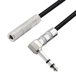 Pngknyocn 1/4 Inch Stereo Extension Cable Right Angle 6.35mm Male To Female Trs. Fixed Price $17.95.