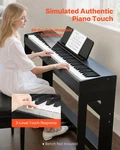 Vevor 88-key Weighted Digital Piano W/ Furniture Stand, Triple Pedal, Black. Fixed Price $288.99.