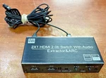 Hdmi Switch 2 In 1 Out 4k60hz Avedio Links 2-port Switcher Audio Extractor Rca. Fixed Price $19.95.