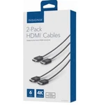 Insignia 2-pack 6' Feet (1.8 Meters) Long 4k Ultra Hd Hdmi Cables, Color Black. Fixed Price $29.99.