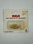 Rca Two Twist On "f" Connectors New In Package Vh59 For Coaxial Rg6. Fixed Price $6.53.