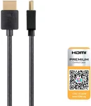 4k Certified Premium High Speed Slim Hdmi Cable - 4k60hz, 18gbps, Hdr, 2ft, Blac. Fixed Price $14.13.