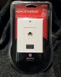 New Ge 87722 Decorative Hdmi/ Ethernet Rj45 Coupler Port Wall Plate. Fixed Price $11.49.