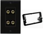 Riteav 4 Banana 2 Speaker Surround Female Coupler Wall Plate Bracket Black. Fixed Price $29.29.
