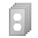 Mllizh 4-pack Single Duplex Wall Switch Plate Outlet Cover - 4 Pack, Silver. Fixed Price $16.17.