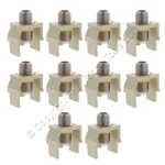 10 Leviton Ivory Quickport Nickel F-type Coaxial Cable Connector Jacks 40731-bi. Fixed Price $13.29.