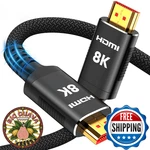 Snowkids 8k Hdmi 2.1 Cable 12 Ft, Non-slip Nylon Braided, 48gbps Ultra High-spee. Fixed Price $43.66.