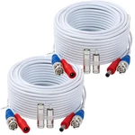 Tainston 2 Pack 25 Feet Bnc Video Power Cable Wire Security 25ft, White. Fixed Price $26.41.