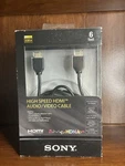 Sony High Speed Hdmi Audio Video Cable 6 Feet Full Hd 1080p Dlc-hd18hfw. Fixed Price $29.95.