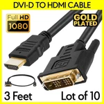 10x 3ft Dvi Male To Hdmi Adapter Cable Connector Converter Cord Tv Monitor. Fixed Price $37.49.