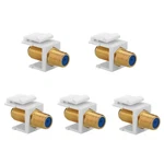 5pcs Rg6 Keystone Jack Coax Insert Wall Plate 3 Ghz Gold-plated, F Type C.... Fixed Price $14.84.
