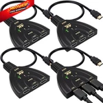 Relaxweex 4 Pcs Hdmi Switch 3 In 1 Out Port Switcher With Black. Fixed Price $30.65.