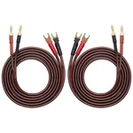 Xmsjsiy Hifi Ofc Speaker Wire With Spade Plug To Banana 200cm, Red. Fixed Price $29.74.