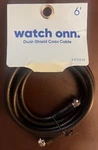 Watch Onn Dual-shield Coax Cable, 6 Feet. Fixed Price $4.99.