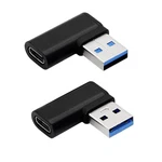 Cerrxian 90 Degree Usb C To A Adapter, Right Angle & Left Black. Fixed Price $14.52.