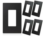 Elegrp Screwless 1 Gang Wall Plates Mid-size Unbreakable 5 Pack Matte Black Ul. Fixed Price $10.12.