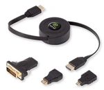 Retractable Standard Hdmi Cable With Mini, Micro, Dvi Adapters 5 Ft. Fixed Price $24.95.