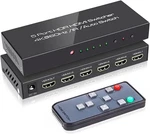 Roofull 5 Port 4k Hdmi Switch With Remote In 1 Out 60hz 2.0 Video Swit. Fixed Price $55.78.